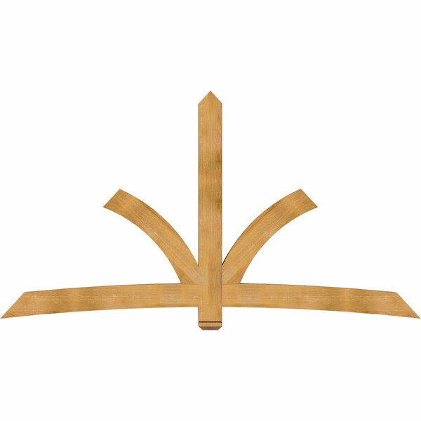 Ekena Millwork Davenport Rough Sawn Timber Gable Bracket, Western Red Cedar, 108"W x 58"H x 4"D x 6"F, 13/12 Pitch GBW108X58X0406DAV00RWR - main